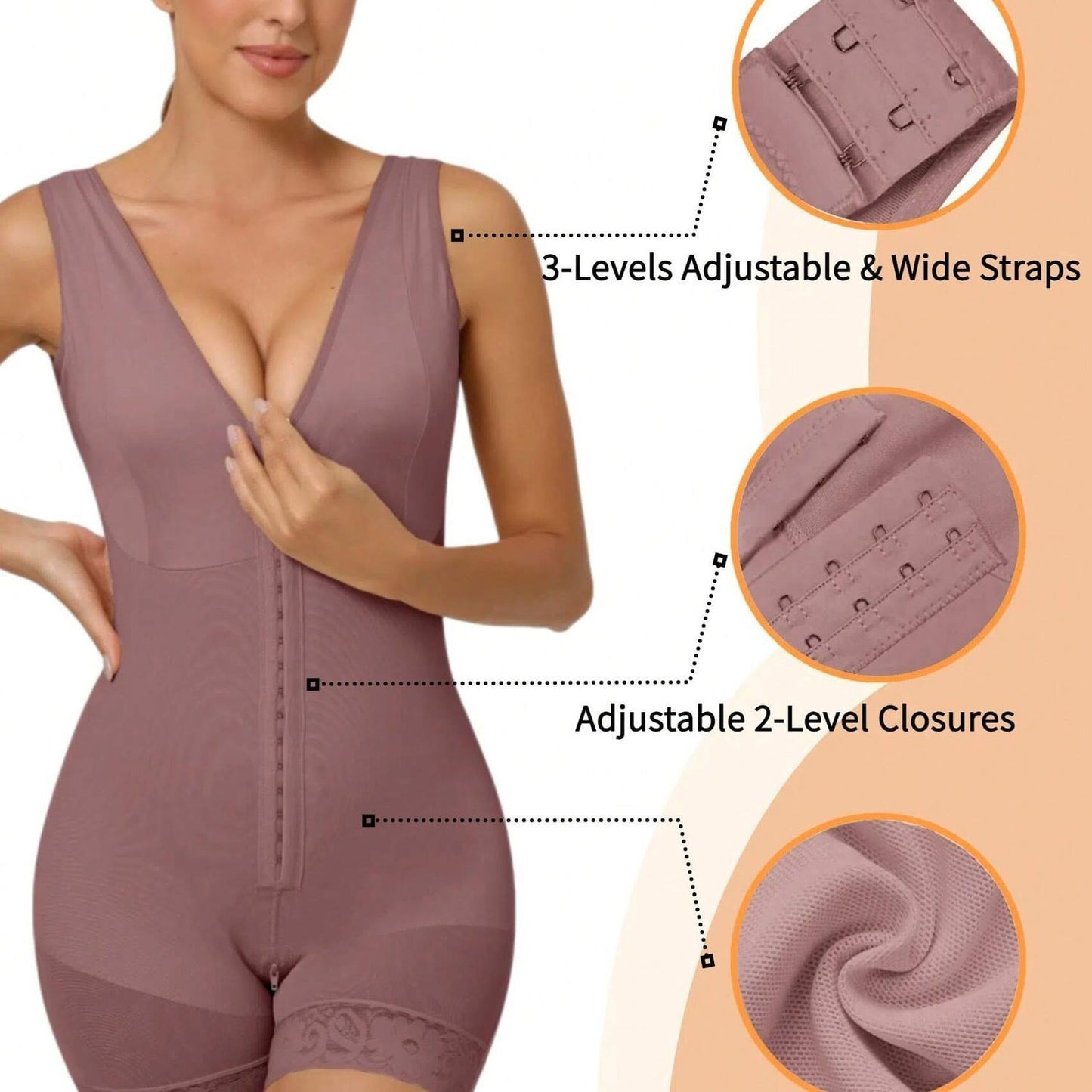 Fajas Colombianas Women's Shapewear, Full Body Sculpting After Abdominal Control, Hip Lifter With Zipper Crotch, Women's Fitness Set,- Prohibition Of Selling On The Amazon Platform